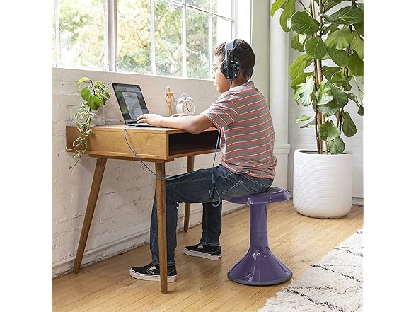 ECR4Kids ACE Wobble Stool, 18", Eggplant