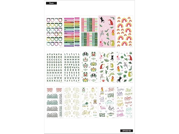 The Happy Planner STCKRS JNGLE, Jungle Vibes
