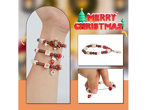 Saimiy 2 pcs Christmas Bracelets