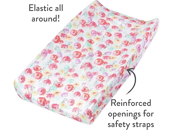 HonestBaby Changing Pad Cover, Rose