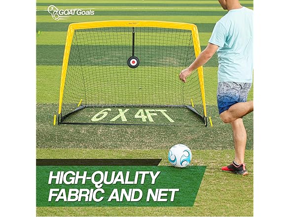 Kids Soccer Goals Set of 2, 6x4 ft