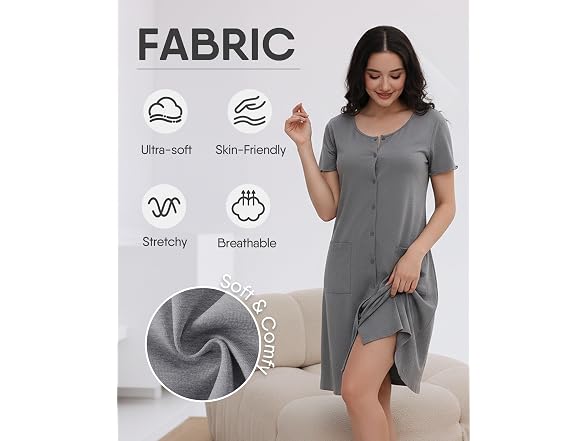 ZOOSIXX Nightgowns for Women