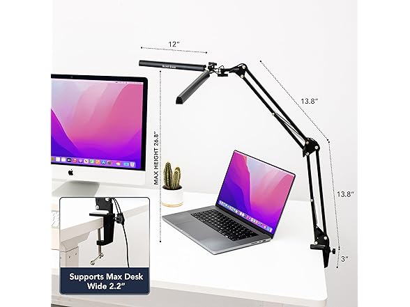 Glint Edge Double Head LED Desk Lamp
