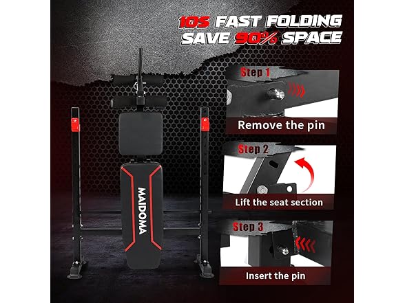 MAIDOMA 750LBS Weight Bench