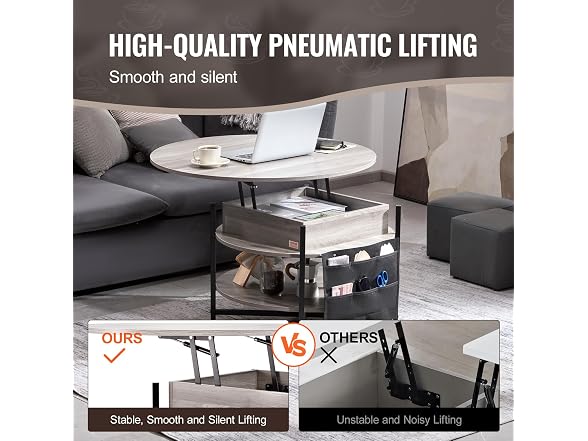 VEVOR Lift Top Coffee Table