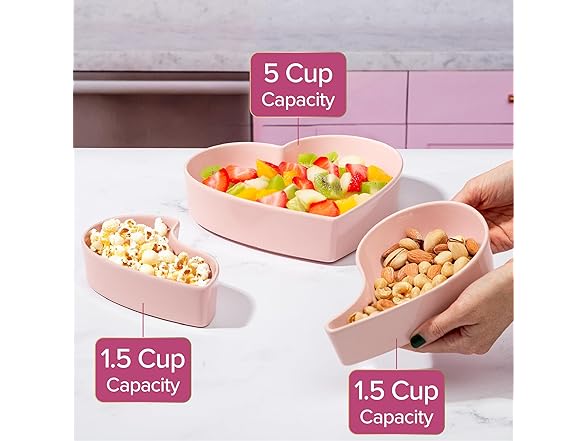 Paris Hilton Iconic Ceramic Stoneware Heart Serving Dish Set