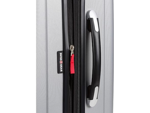 SwissGear 7585 Hardside Luggage Silver, Checked-Medium 23-Inch