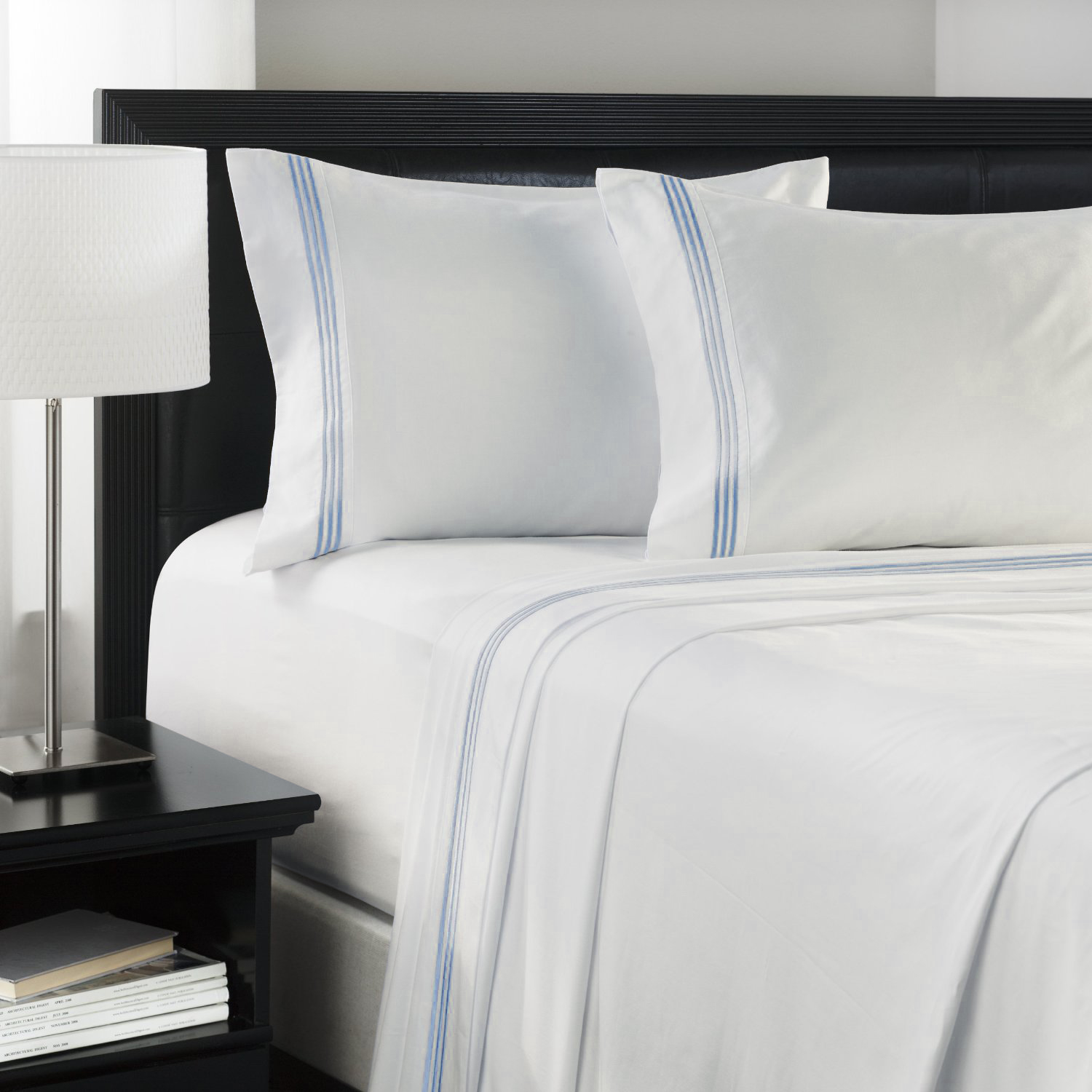 Luxury Home 3 Lines Microfiber Sheet Set - Gallery 14