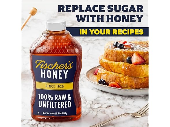 Raw Honey 40 oz – Fischer's 100% Pure Unfiltered