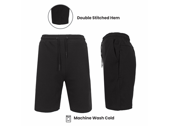 5Pk Mens Classic T/F Jogger Shorts