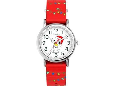 $20 Timex Peanuts Weekender 31mm Red Strap dealfomo