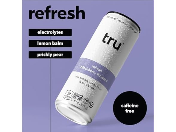 12PK Tru Refresh Seltzer, Sparkling Water Blackberry
