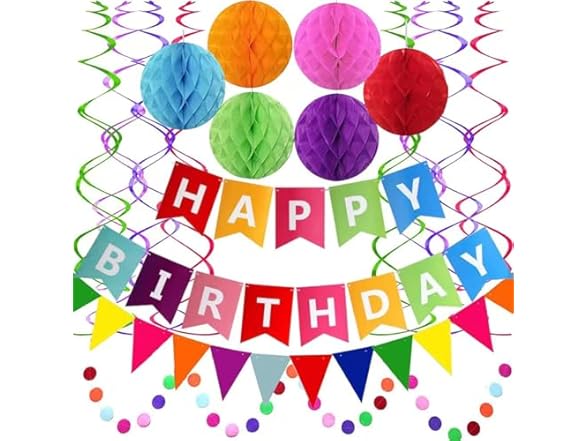 Rainbow Kid's Birthday Party Decorations