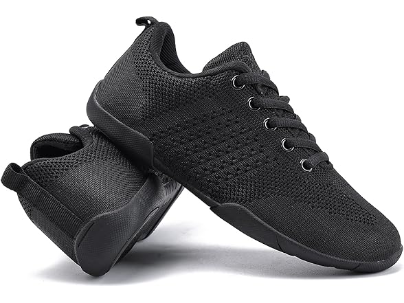 SYIEMNK Black Cheer Shoes for Girls