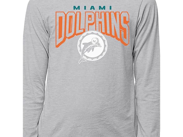 MIAMI DOLPHINS NFL Bold Logo Adult T-Shirt