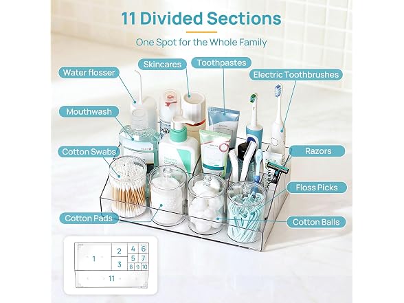 Vtopmart 5 PCS Bathroom Countertop Organizer