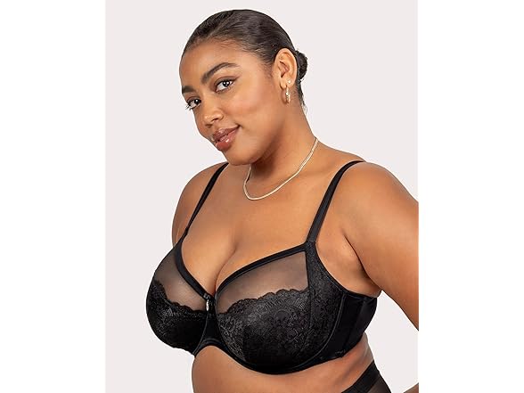 Curvy Couture Women's Bra Black (42C)