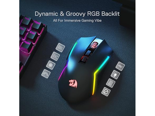 Redragon M693 LIT Wireless RGB Gaming Mouse