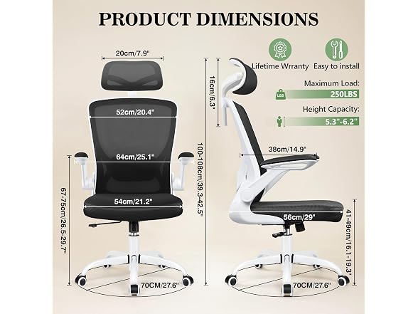 Bestfair W0893 Ergonomic Office Chair (Open Box) - Gallery 2