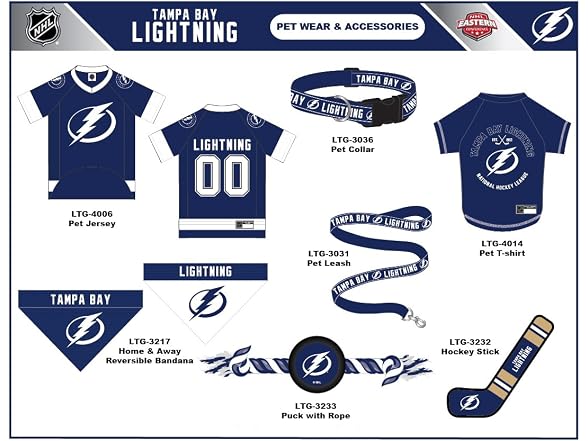 NHL TAMPA BAY LIGHTNING BANDANA for DOGS & C