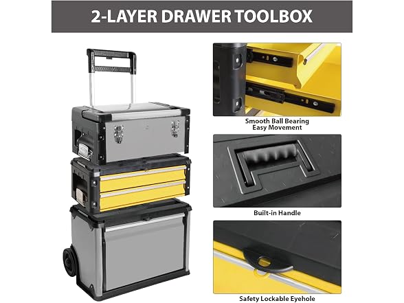 BIG RED Rolling Tool Chest2 Drawers