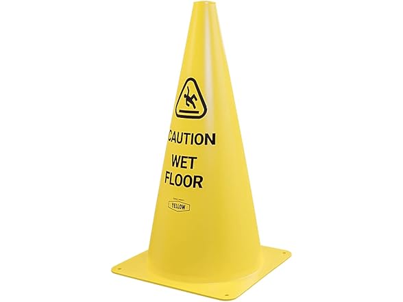 Yellow Safety "Caution Wet Floor" Cones