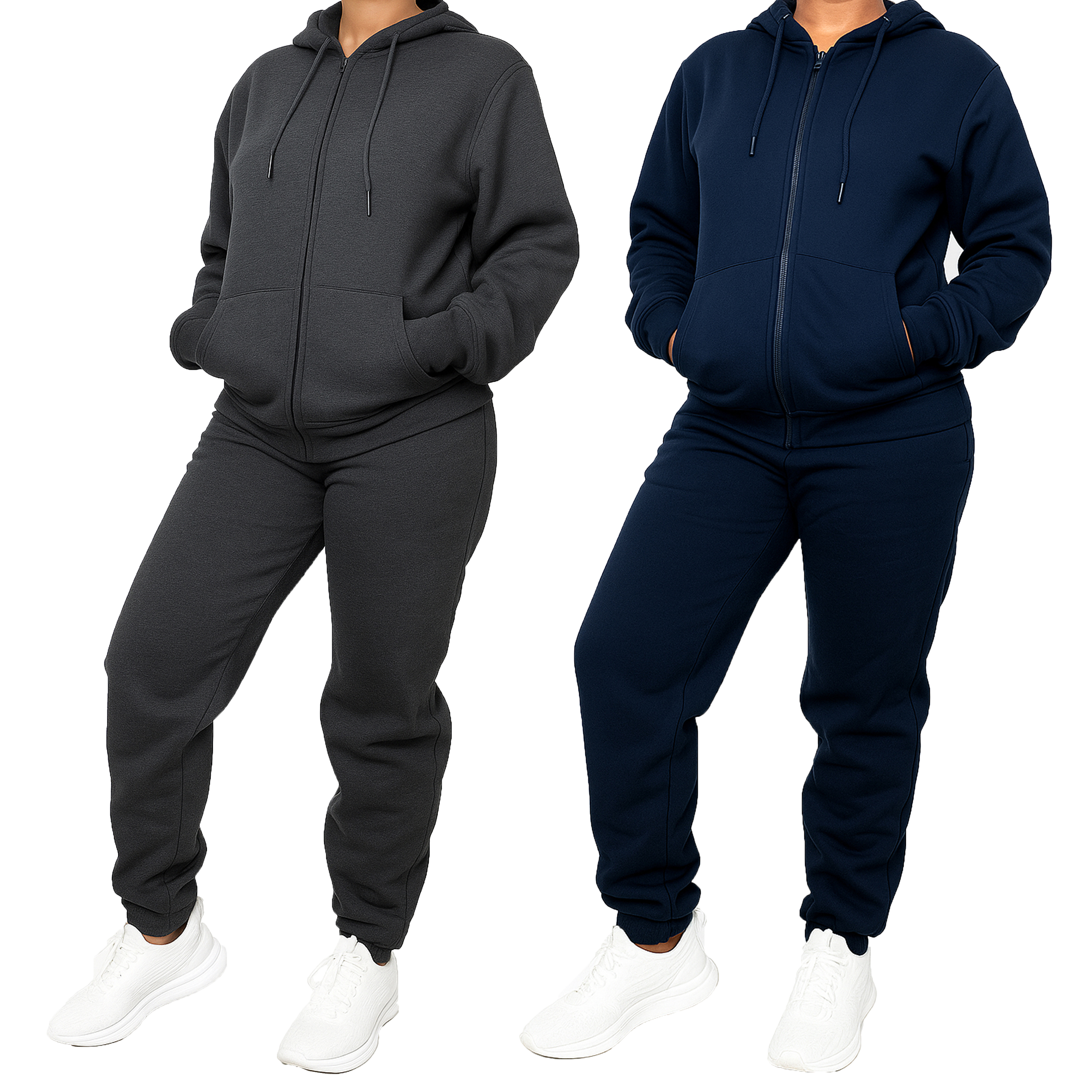 Womens Fleece-Lined Hoodie & Jogger Sets - Gallery 29