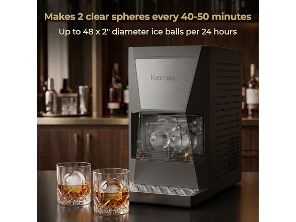 Kenmore Clear Sphere Ice Ball Maker Countertop