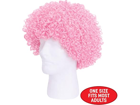 Beistle Pink Curly Wig – Short (One Fits Most)