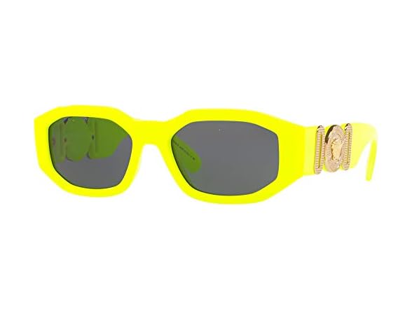Versace VE 4361 532187 Yellow Fluo Plastic Square Sunglasses