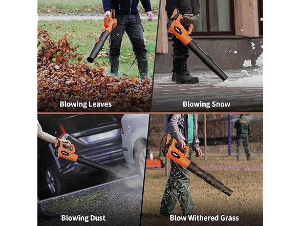 LEAPUL W0097 Cordless Leaf Blower Orange