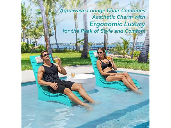 Homenjoy Aruba Blue In Pool Chair