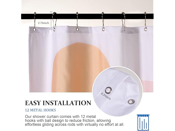 Quinnsus Abstract Boho Shower Curt Mid