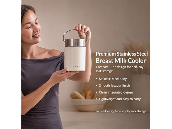 KEKHEALTH 11oz Stainless Steel Breast Milk Cooler