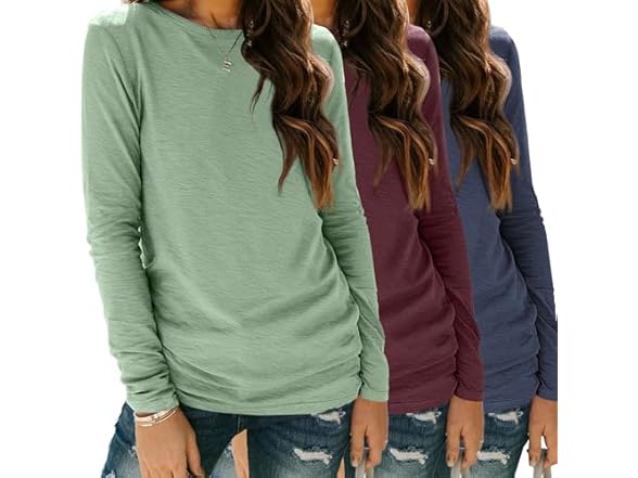 Women’s Long Sleeve Tee Shirts 3 Pack