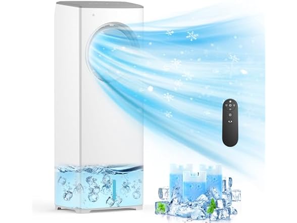 EFFANCOL Evaporative Air Cooler, 3-in-1 Swamp Cooler