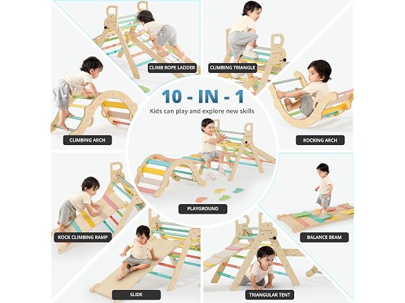 BlueWood 10-in-1 Pikler Triangle Set