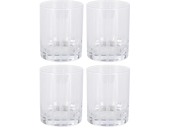 Babish 4 Piece 14 OZ DOF Old Fashioned Drinking and Whiskey Glass