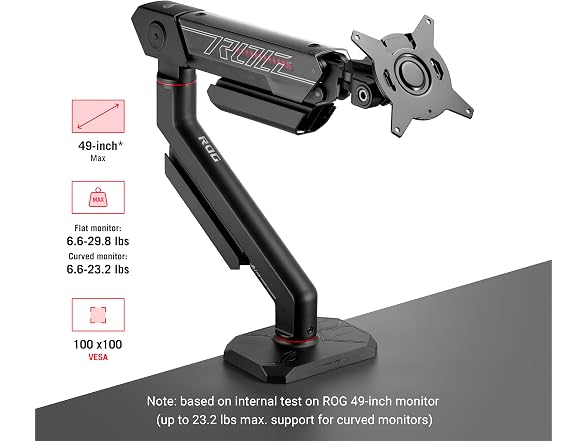 ROG Ergo Monitor Arm, Up to 49 Inch