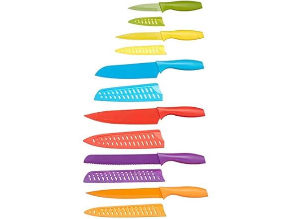 Amazon Basics Color-Coded Knife Set