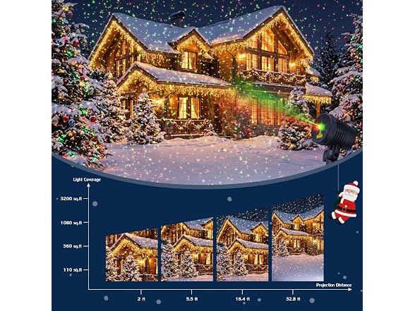 EIUQH Christmas Projector Lights Outdoor