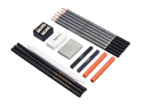 Amazon Basics Sketching and Drawing Art Pencil Kit