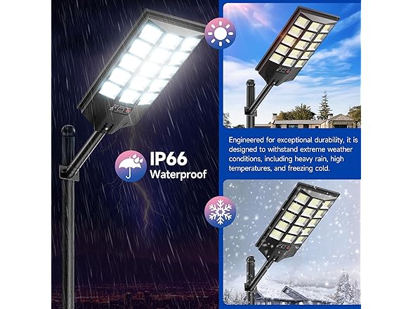 (4 Pack) Azeivk Solar Street Lights