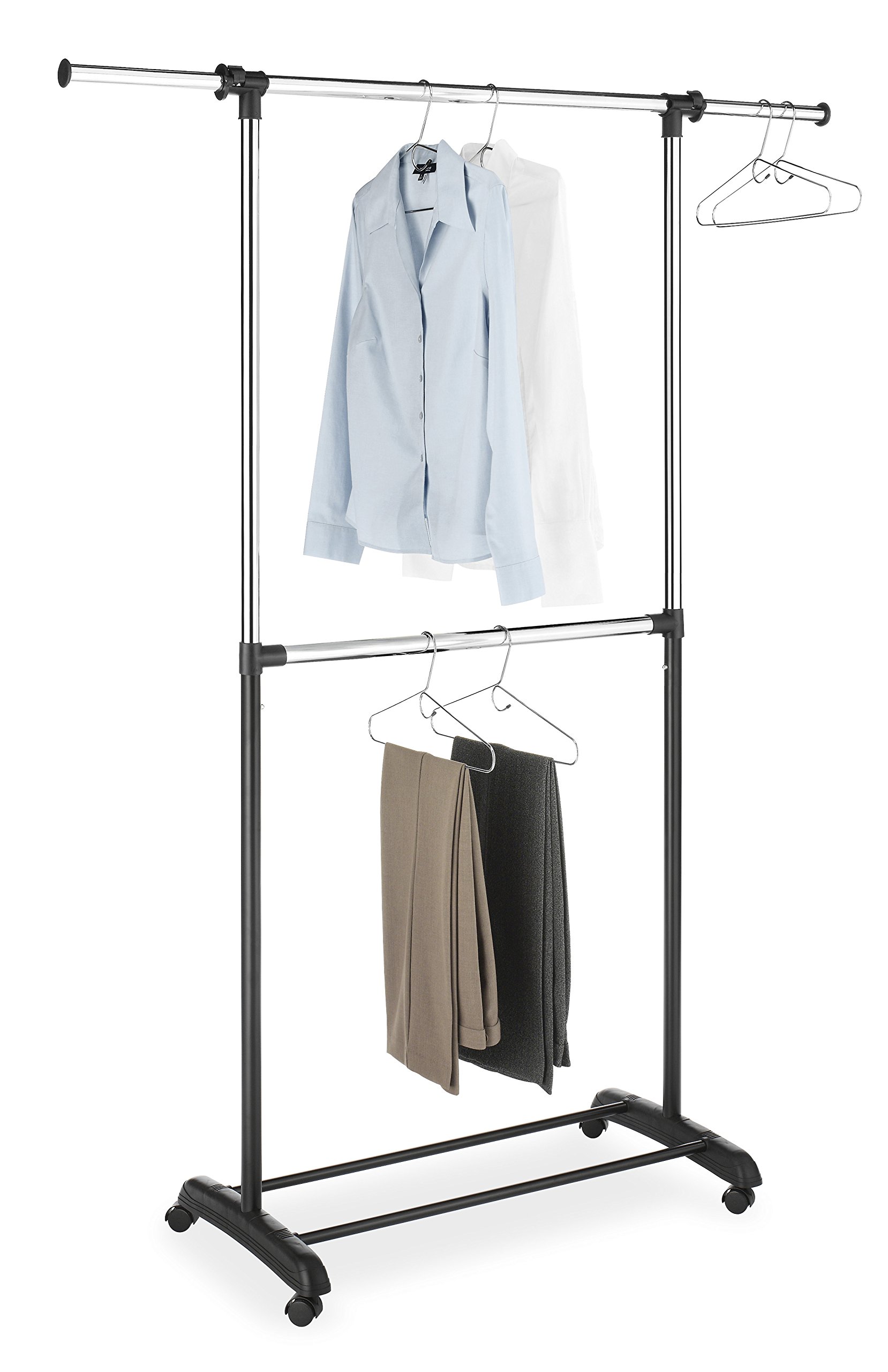 Whitmor Adjustable 2-Rod Garment Rack - Gallery 6