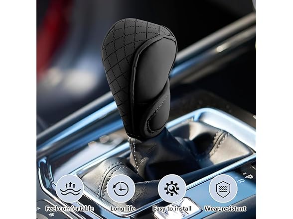 WONZTHWD AAP-Auto-098 Leather Car Gear Shift