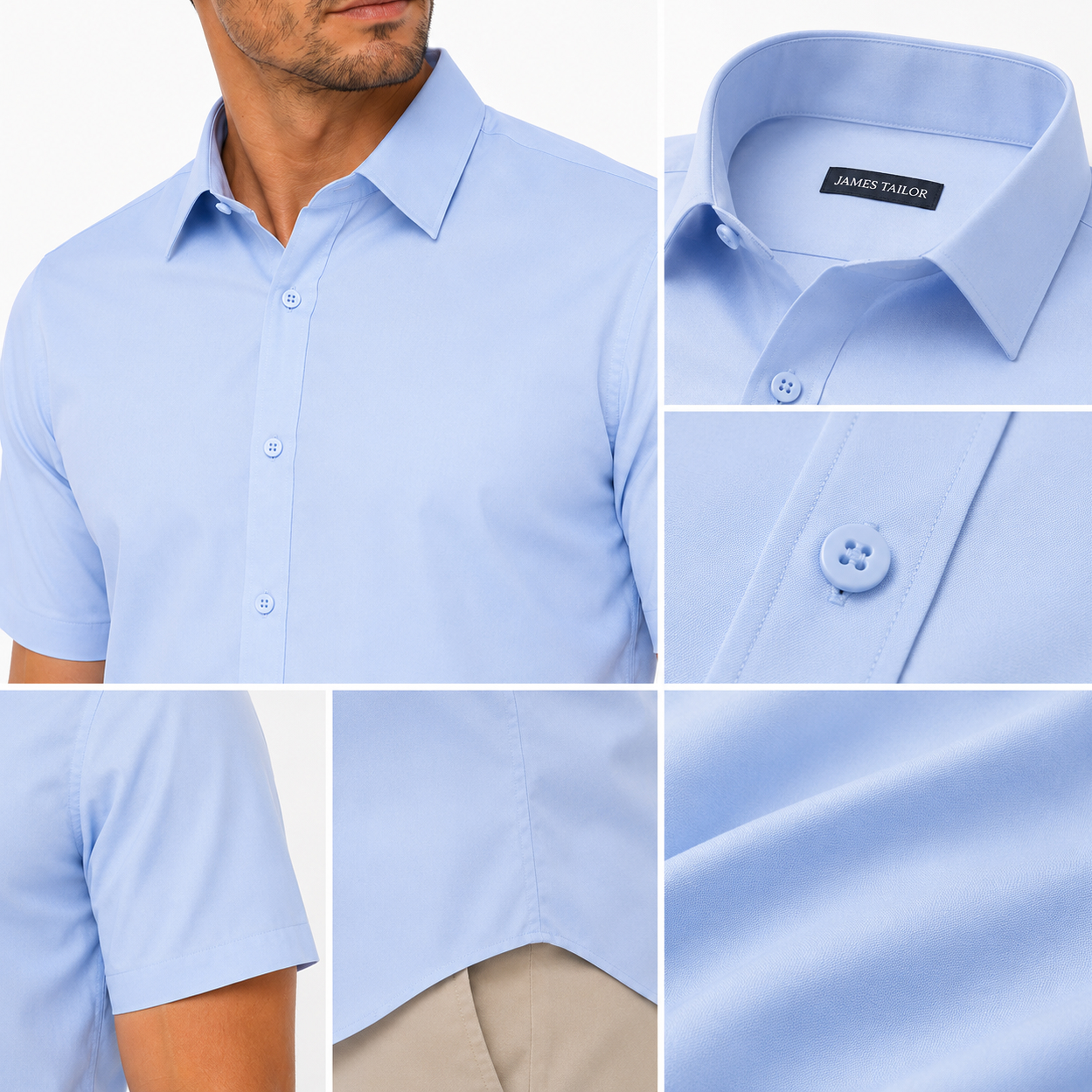 3Pk Mens S/S Stretch Dress Shirt - Gallery 13