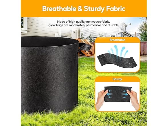 Simple Deluxe Grow Bags 5 Gallon 10 Pack