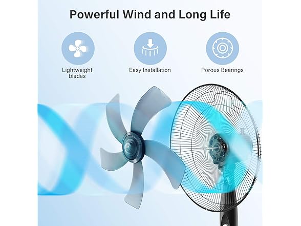 Simple Deluxe Adjustable 16" Stand Fan