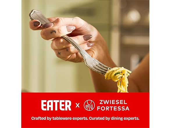 Eater x Zwiesel Fortessa Venezia 18/10 Stainless Steel, 20 Piece Flatware Set