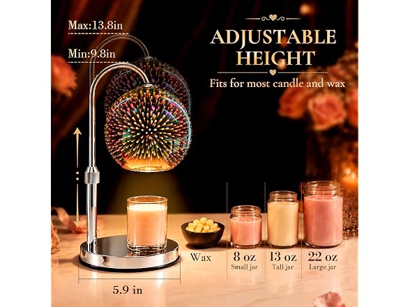 Candle Warmer Lamp 3D Firework